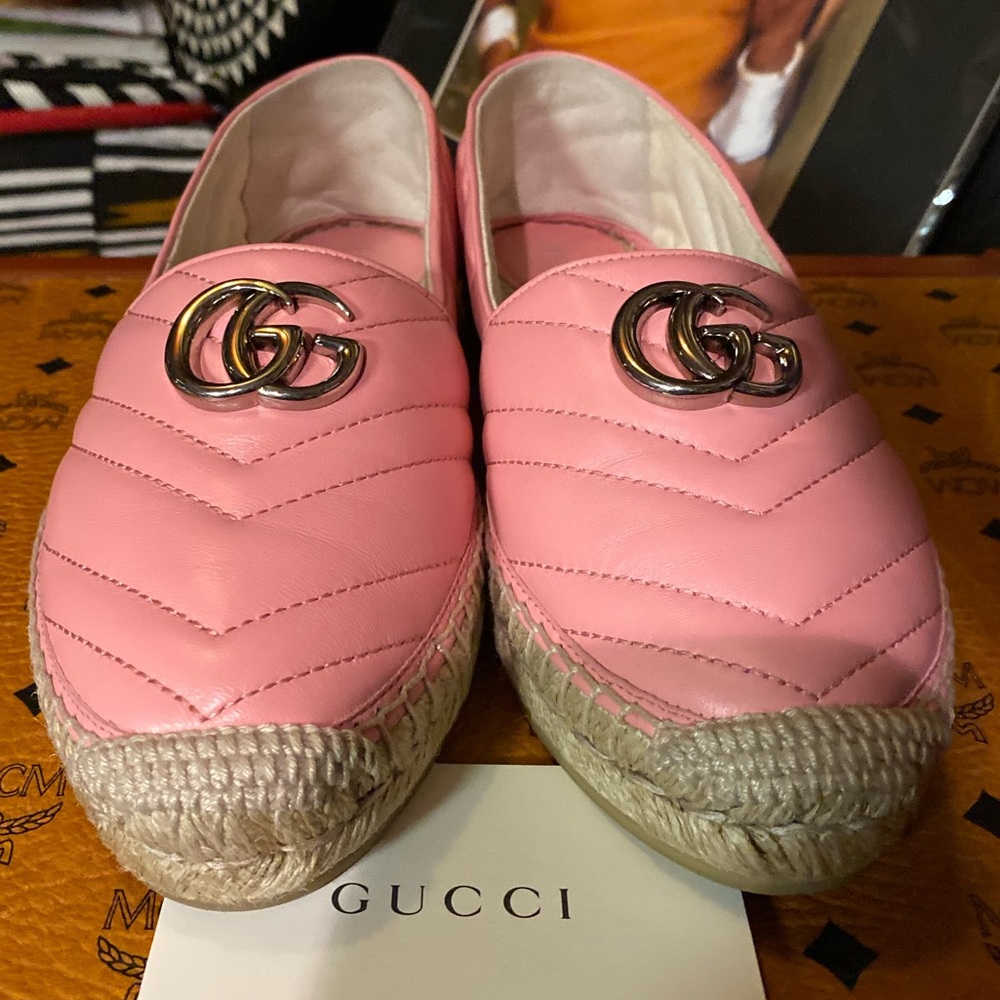 AUTHENTIC GUCCI ‘Charlotte’ Espadrille GG Quilted Matelassé, 39 - Picture 3 of 10
